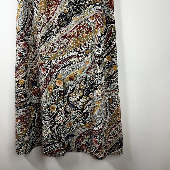 Vince Camuto Skirt Women Size Large Tapestry Paisley Pattern Pull On Midi Lined - Picture 4 of 9